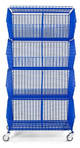 FEROPLAST spol. s.r.o Průmyslový úložný koš KS5, kompletní set 4 košů na kolečkách