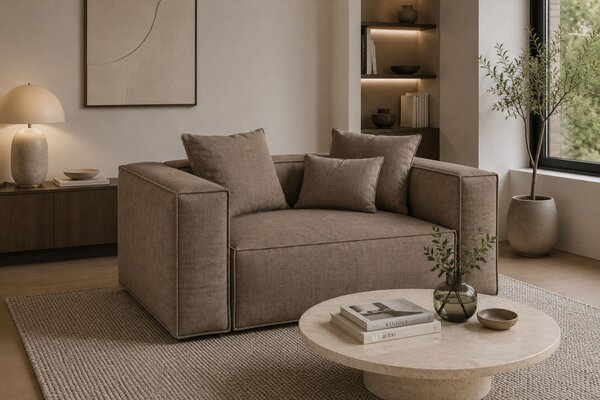 -25 % Dny MOMENTI– Cosmopolitan Design Hnědá dvoumístná pohovka Aveiro 180 cm