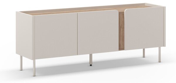 TV stolek v dekoru dubu v krémovo-přírodní barvě 140x53x35 cm Lucile – Marckeric