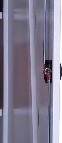 Kovová policová skříň Trestles SPB2G2 1800x800x400 mm, uzamykatelná, 4 police, žluté dveře SPB2G2-7035-1004