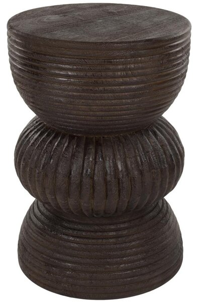 -25 % Dny MOMENTI– Housecraft Living Hnědý dřevěný odkládací stolek Santo ø 30 cm