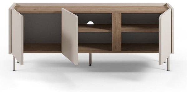 TV stolek v dekoru dubu v krémovo-přírodní barvě 140x53x35 cm Lucile – Marckeric