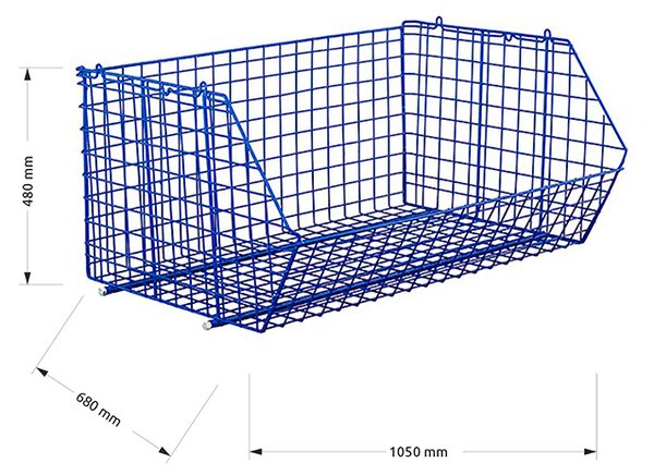 FEROPLAST spol. s.r.o Průmyslový úložný koš KS1 1050x680x480 mm, stohovatelný