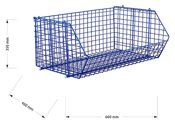 FEROPLAST spol. s.r.o Průmyslový úložný koš KS6 660x460x350 mm, stohovatelný
