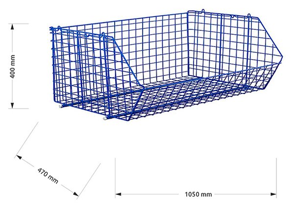 FEROPLAST spol. s.r.o Průmyslový úložný koš KS4 1050x470x400 mm, stohovatelný