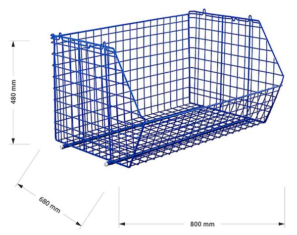 FEROPLAST spol. s.r.o Průmyslový úložný koš KS2 800x680x480 mm, stohovatelný