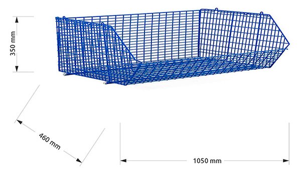 FEROPLAST spol. s.r.o Průmyslový úložný koš KS7 1050x460x350 mm, stohovatelný