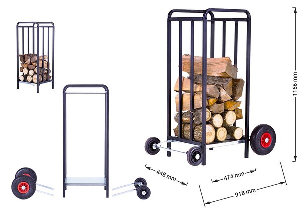 Trestles Pojízdný stojan na dřevo s dvojím pojezdem T114-9005