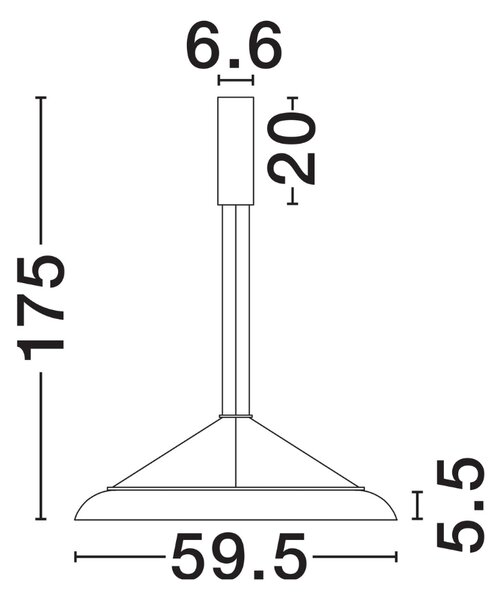 -25 % Dny MOMENTI– Nova Luce Bílé závěsné LED světlo Mantle 60 cm