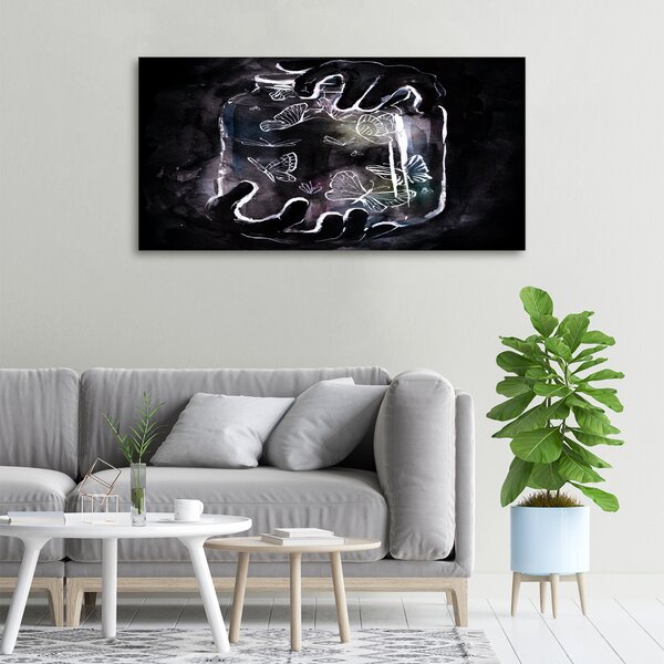Moderní obraz canvas na rámu Motýli ve skleniki oc-50622699