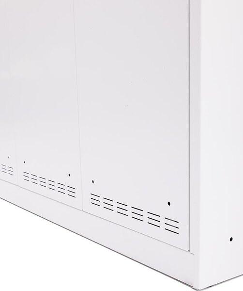 Kovová šatní skříň Trestles SS2M 1800x600x500 mm, 2 oddíly, modré dveře Typ zámku: cylindrický, Podnož: nožky