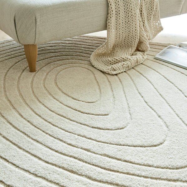 Béžový vlněný koberec 160x230 cm Puddle Wool – Flair Rugs