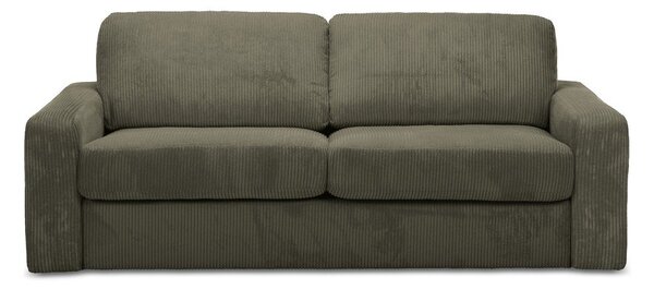 Khaki manšestrová rozkládací pohovka 195 cm Nona – Makamii