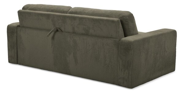 Khaki manšestrová rozkládací pohovka 195 cm Nona – Makamii
