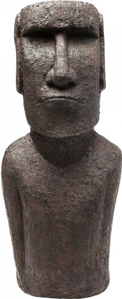 Kare Design Hnědá soška Hlava Moai Velikonoční Ostrovy 59 cm