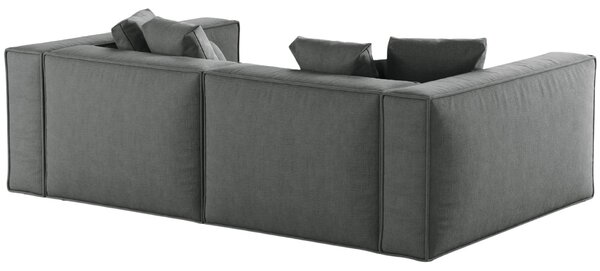 -25 % Dny MOMENTI– Cosmopolitan Design Šedá čtyřmístná pohovka Aveiro 236 cm