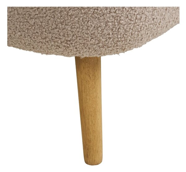 Béžová lavice z textilie bouclé Harlow – House Nordic