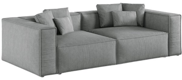 -25 % Dny MOMENTI– Cosmopolitan Design Šedá čtyřmístná pohovka Aveiro 236 cm