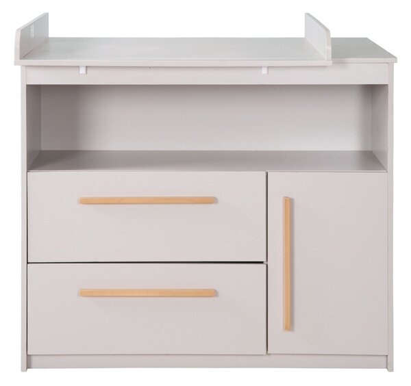 Světle šedá dětská komoda s přebalovacím pultem 107x98x75 cm Lea – Roba