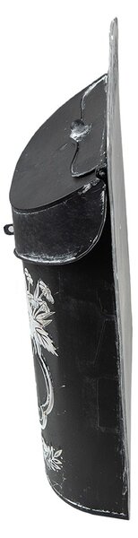 Černá antik poštovní schránka s květy Country Courier - 26*10*35 cm - Clayre & Eef