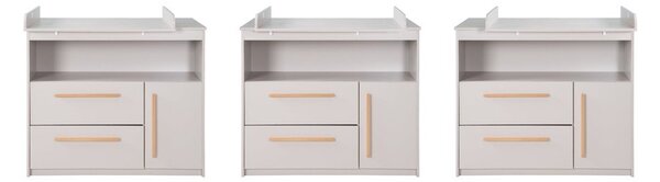 Světle šedá dětská komoda s přebalovacím pultem 107x98x75 cm Lea – Roba