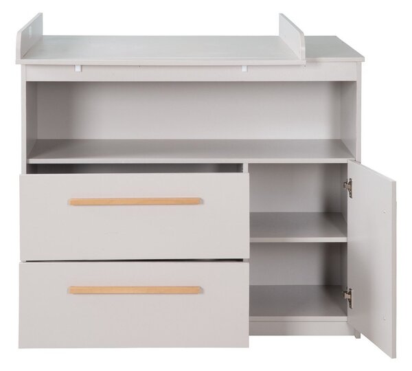 Světle šedá dětská komoda s přebalovacím pultem 107x98x75 cm Lea – Roba