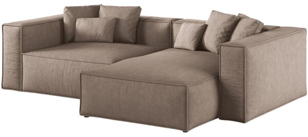 -25 % Dny MOMENTI– Cosmopolitan Design Hnědá rohová pohovka Aveiro 254 cm, pravá