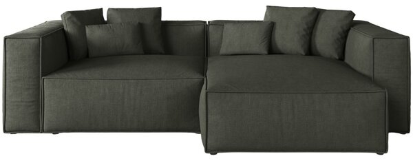-25 % Dny MOMENTI– Cosmopolitan Design Tmavě zelená rohová pohovka Aveiro 254 cm, pravá