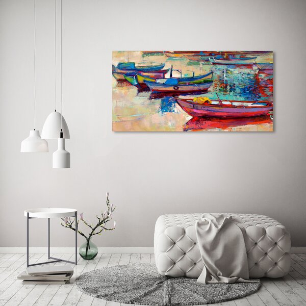 Foto obraz skleněný horizontální Barevné lodičky osh-51564378