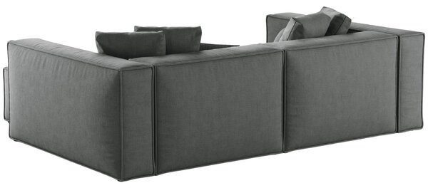 -25 % Dny MOMENTI– Cosmopolitan Design Šedá rohová pohovka Aveiro 254 cm, pravá