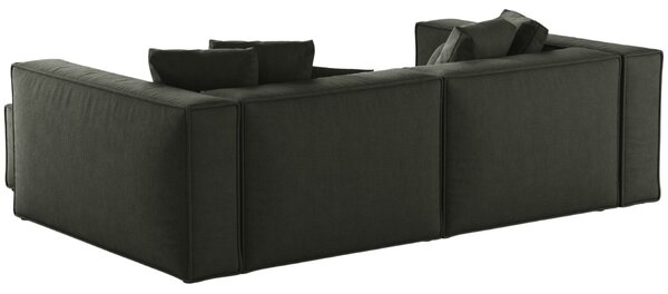 -25 % Dny MOMENTI– Cosmopolitan Design Tmavě zelená rohová pohovka Aveiro 254 cm, pravá