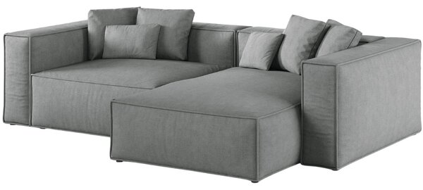 -25 % Dny MOMENTI– Cosmopolitan Design Šedá rohová pohovka Aveiro 254 cm, pravá