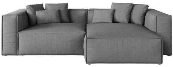 -25 % Dny MOMENTI– Cosmopolitan Design Šedá rohová pohovka Aveiro 254 cm, pravá