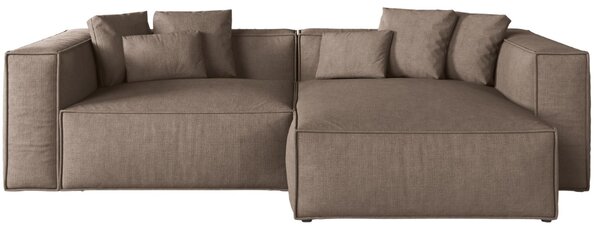 -25 % Dny MOMENTI– Cosmopolitan Design Hnědá rohová pohovka Aveiro 254 cm, pravá