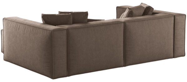 -25 % Dny MOMENTI– Cosmopolitan Design Hnědá rohová pohovka Aveiro 254 cm, pravá