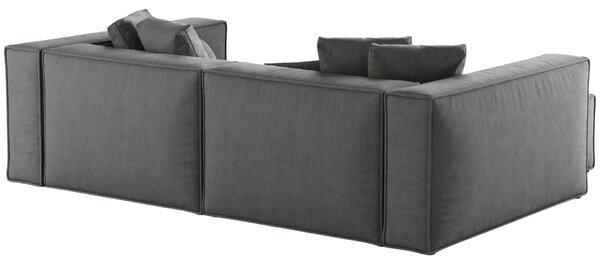 -25 % Dny MOMENTI– Cosmopolitan Design Šedá rohová pohovka Aveiro 254 cm, levá