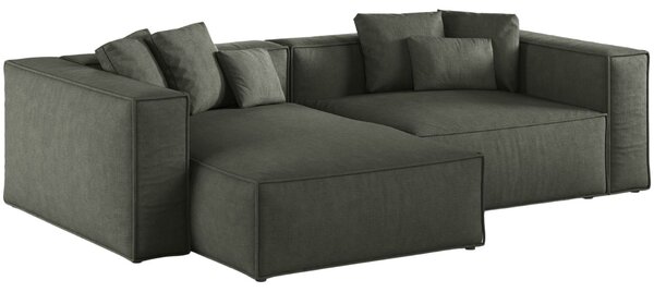 -25 % Dny MOMENTI– Cosmopolitan Design Tmavě zelená rohová pohovka Aveiro 254 cm, levá