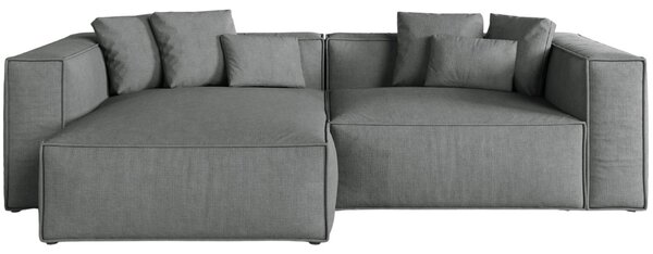-25 % Dny MOMENTI– Cosmopolitan Design Šedá rohová pohovka Aveiro 254 cm, levá