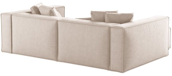 -25 % Dny MOMENTI– Cosmopolitan Design Béžová rohová pohovka Aveiro 254 cm, levá