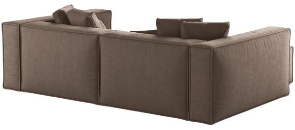 -25 % Dny MOMENTI– Cosmopolitan Design Hnědá rohová pohovka Aveiro 254 cm, levá