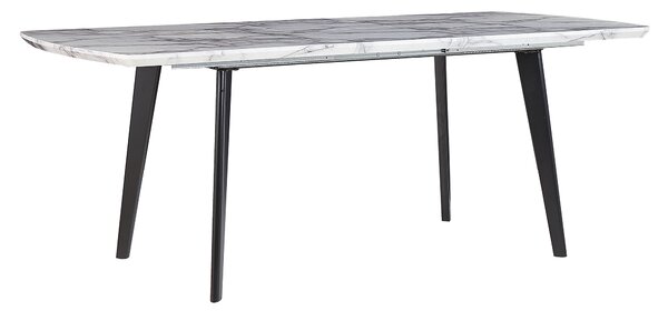 Rozkládací jídelní stůl MOSBY Šedý mramor 160/200 cm 90 cm