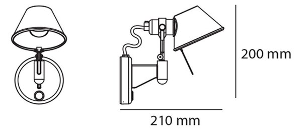Artemide designová nástěnná svítidla Tolomeo Micro Faretto
