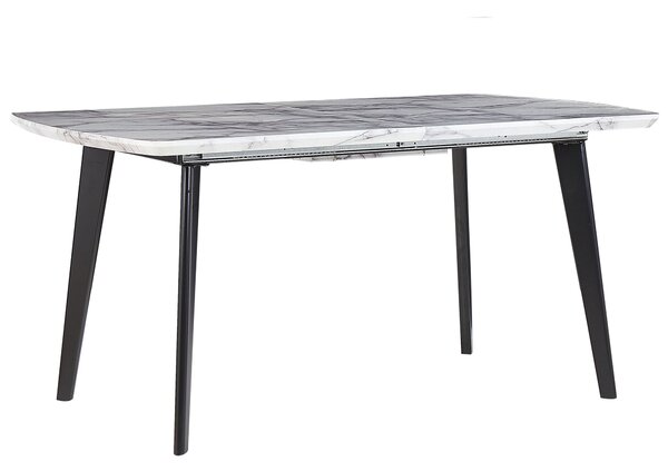 Rozkládací jídelní stůl MOSBY Šedý mramor 160/200 cm 90 cm
