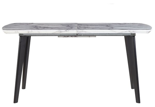 Rozkládací jídelní stůl MOSBY Šedý mramor 160/200 cm 90 cm