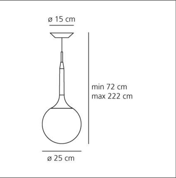 Artemide designová závěsná svítidla Castore Sospensione 25