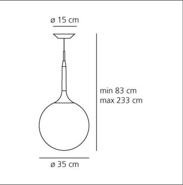 Artemide designová závěsná svítidla Castore Sospensione 35