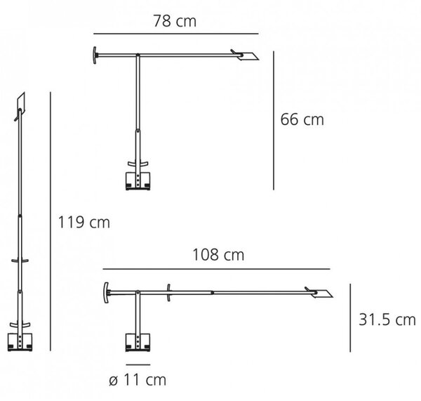 Artemide designové stolní lampy Tizio Tavolo