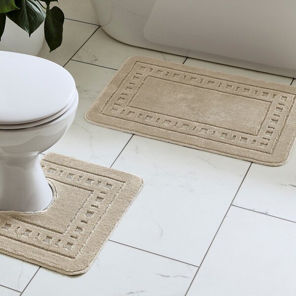Světle hnědé WC koupelnové předložky v sadě 2 ks 50x80 cm Armoni – Catherine Lansfield