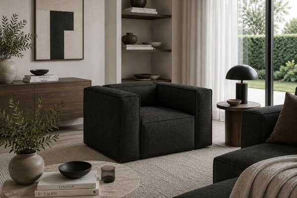 -25 % Dny MOMENTI– Cosmopolitan Design Černé křeslo Aveiro