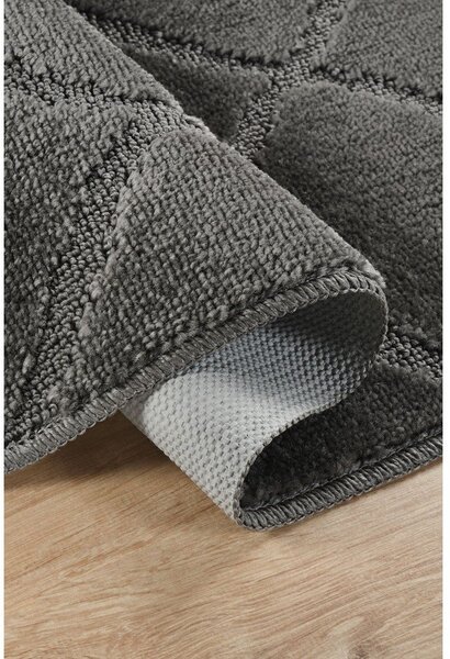 Antracitové koupelnové předložky v sadě 2 ks 50x80 cm Cizgili – Foutastic